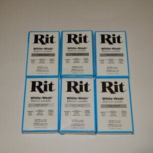 6 RIT White Wash 1 7/8oz Laundry Treatment - Blue Box